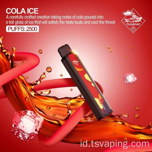Penjualan panas Tugboat XXL Disposable Vape 2500 Puffs